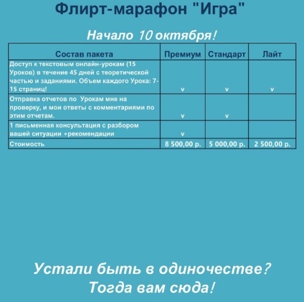 Флирт-марафон Игра (Натали Романистка)