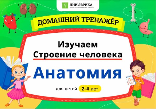 [НИИ Эврика] Домашний Тренажер Изучаем Строение Человека. Анатомия для детей 2-4 года